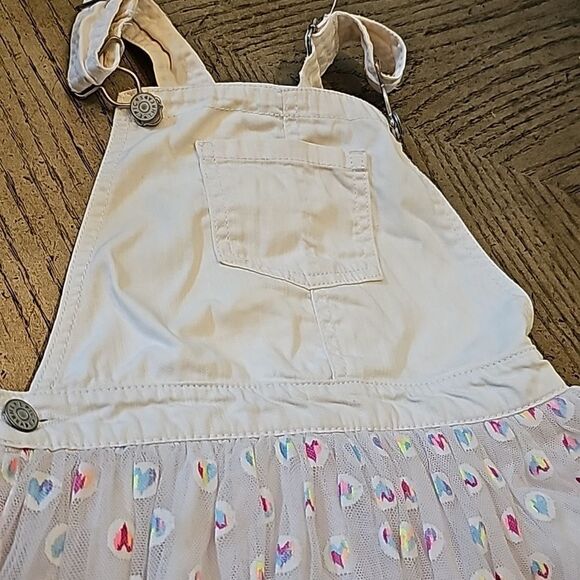 Heart Tutu denim Overalls size 6 Epic Threads - Picture 2 of 8